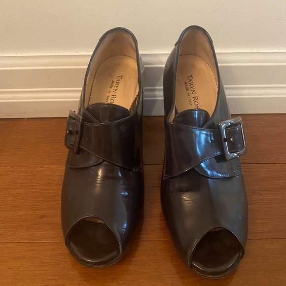 Taryn Rose Brown Peep Toe Oxford Heels - Picture 3 of 4